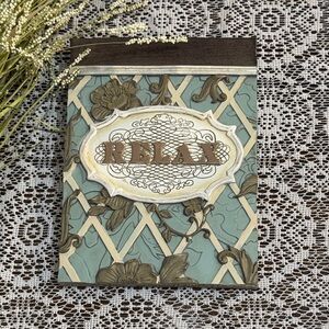 Relax Sign Tile Wall Hanging Garden Lattice and Vines Design by New View Gifts